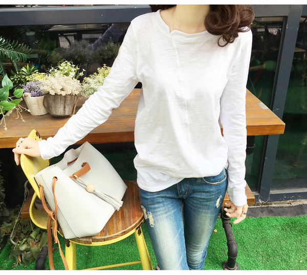 Modern női blúz, hosszú ujjú fehér, rózsaszín, sárga és fekete színben