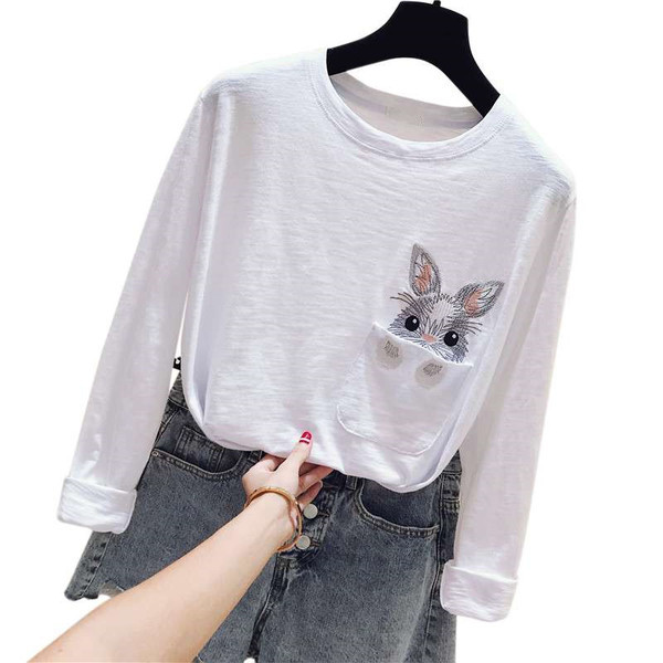 Modern női blúz öt színben hímzéssel