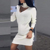 Modern női téli ruha négy színben