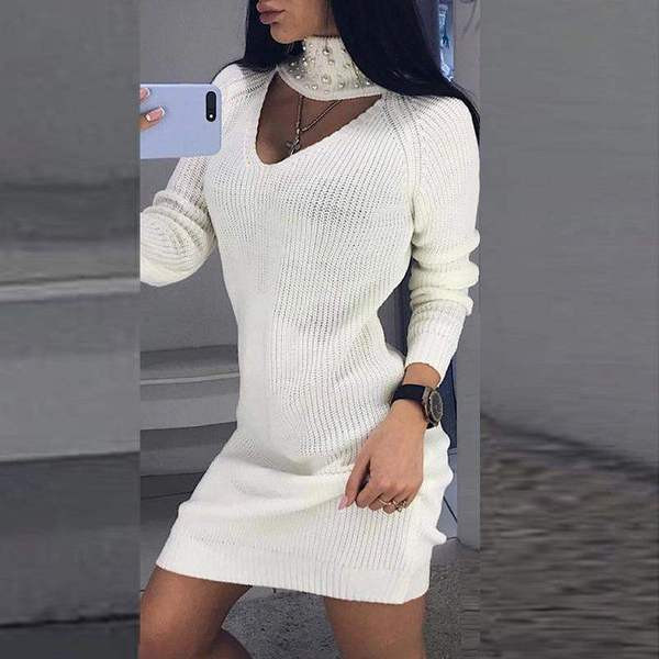 Modern női téli ruha négy színben