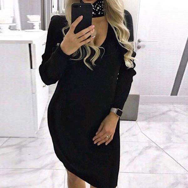 Modern női téli ruha négy színben