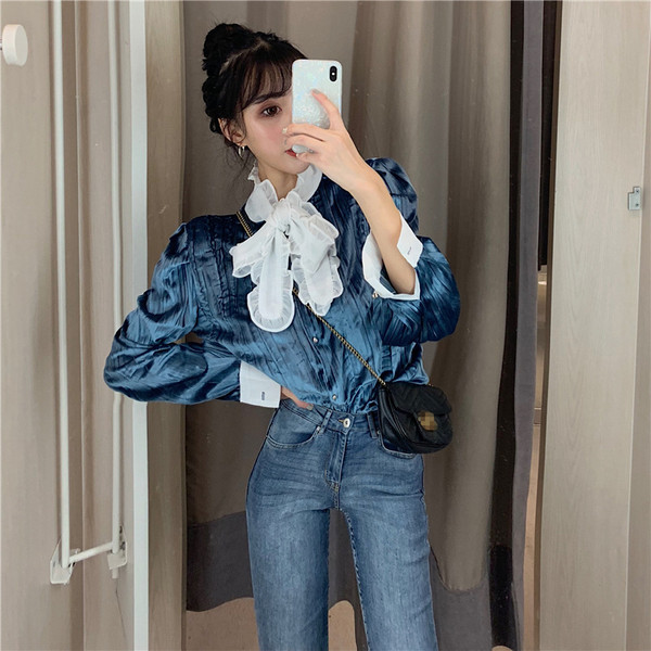 Új női ing retro modell két színben