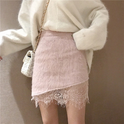 Aktuális női rövid szoknya csipkével, két színben