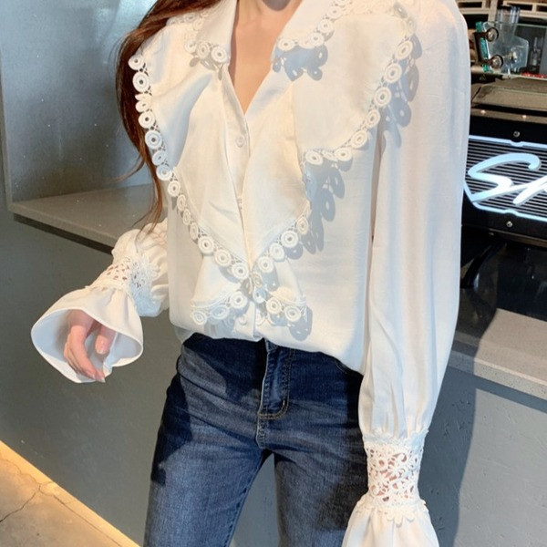 Új elegáns női ing fehér színben