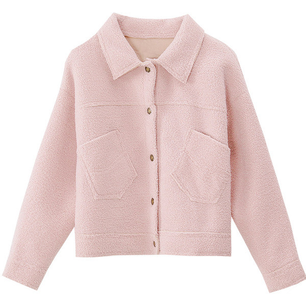 Модерно дамско късо палто в три цвята