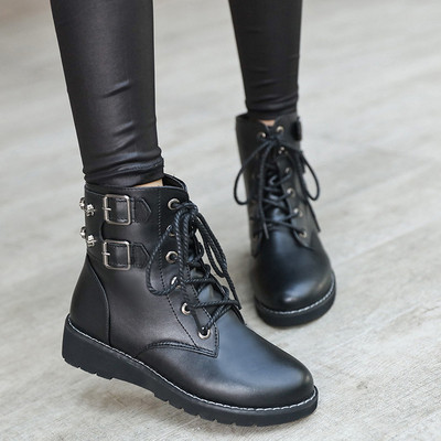 Γυναικείες  casual μπότες σε μαύρο χρώμα