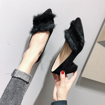 Modern női magas sarkú pehelycipő két színben