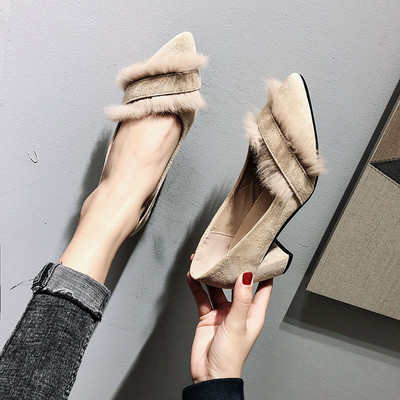 Modern női magas sarkú pehelycipő két színben