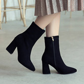 Cizme de dama elegante in patru culori de toc inalt