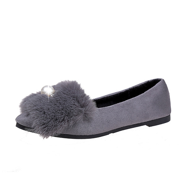 Дамски модерни обувки в два цвята с декоративни перли