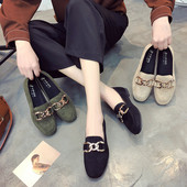 Модерни дамски обувки в три цвята с катарама