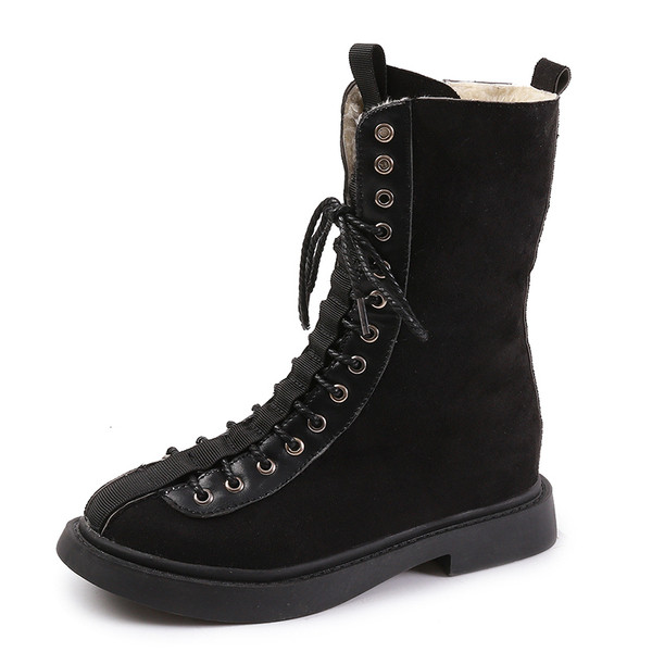 Дамски ботуши в два цвята - кафяв и черен 