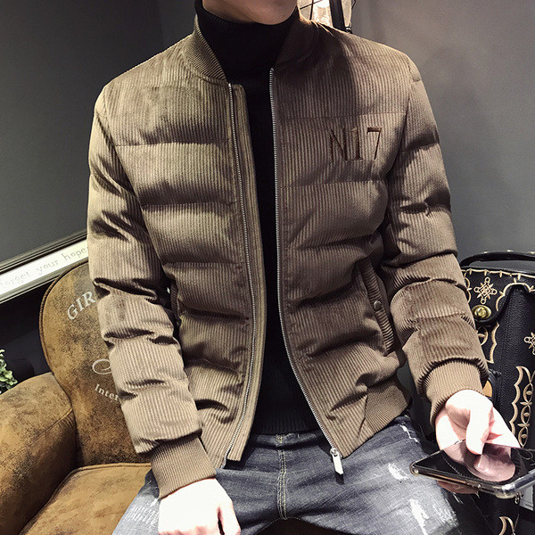 ХИТ Актуално мъжко яке къс модел в черен и кафяв цвят 