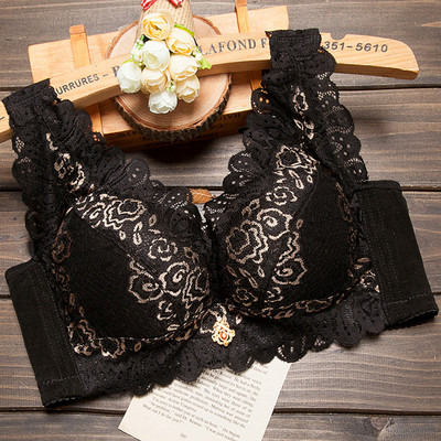 Дамски сутиен с дантела и широки презрамки в няколко цвята