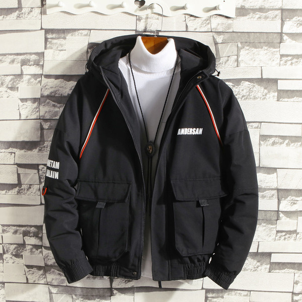 Модерно  мъжко яке в червен, черен и жълт цвят