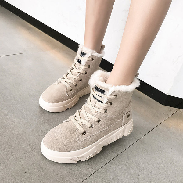 Зимни дамски кецове от еко велур в два цвята