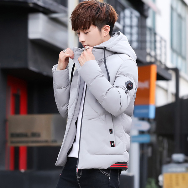 Модерно мъжко яке с качулка в четири цвята