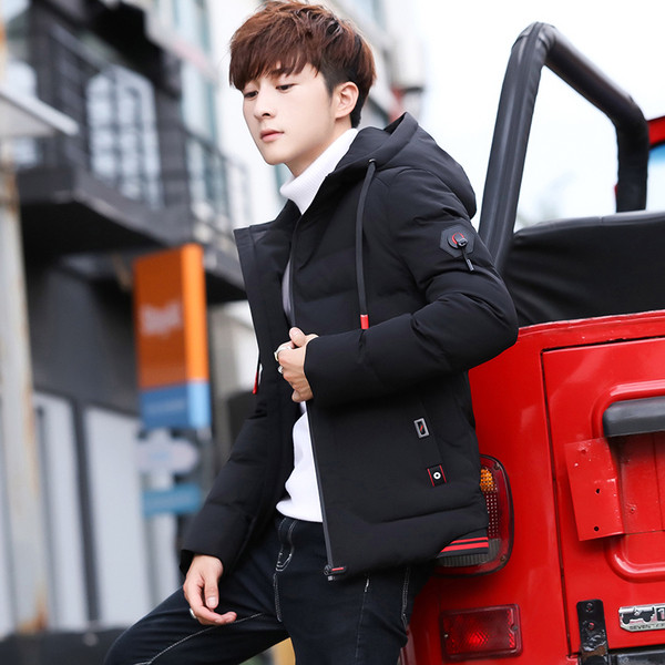 Модерно мъжко яке с качулка в четири цвята