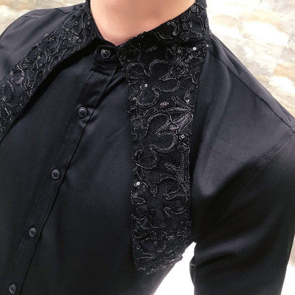 Нов модел мъжка риза с 3/4 ръкав в бял и черен цвят 