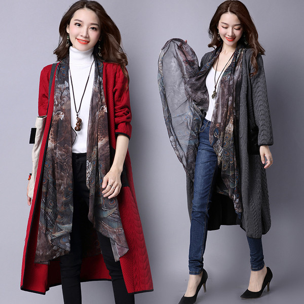 Стилна дамска дълга жилетка в три цвята