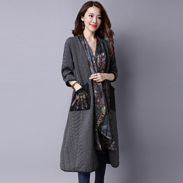 Стилна дамска дълга жилетка в три цвята