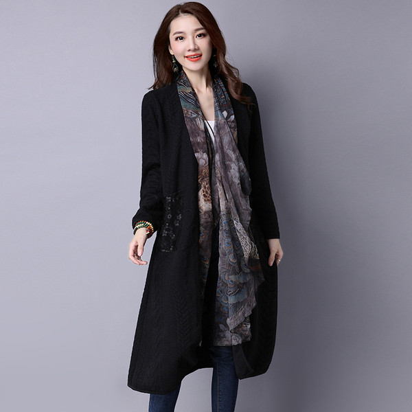 Стилна дамска дълга жилетка в три цвята