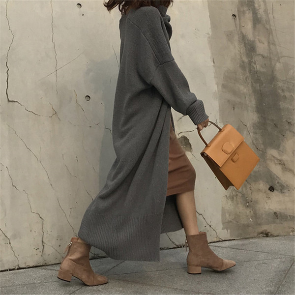 Cardigan lung de dama in doua culori