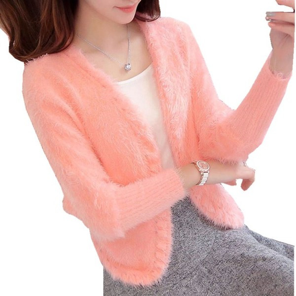 Γυναικεία μαλακή ζακέτα σε διάφορα χρώματα - κοντό σχέδιο