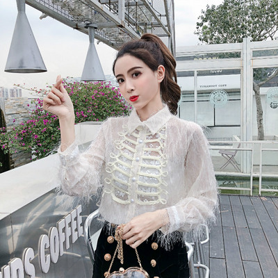 Дамска модерна риза в два цвята - бял и черен