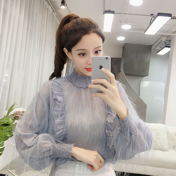 Дамска риза с ресни в три цвята