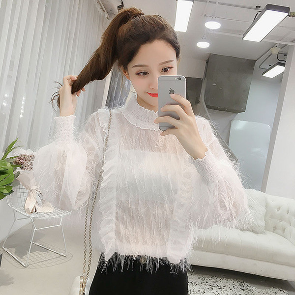 Дамска риза с ресни в три цвята