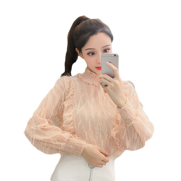 Дамска риза с ресни в три цвята