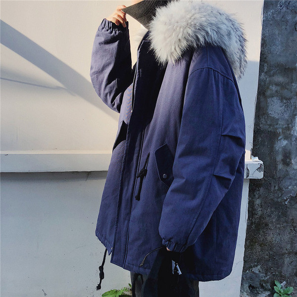 Geaca de iarna barbati moderna cu gluga si puf in mai multe culori