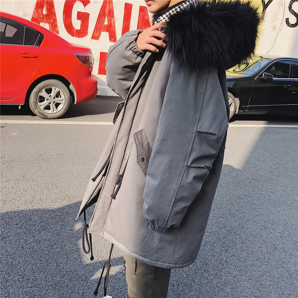 Geaca de iarna barbati moderna cu gluga si puf in mai multe culori