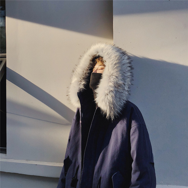 Geaca de iarna barbati moderna cu gluga si puf in mai multe culori