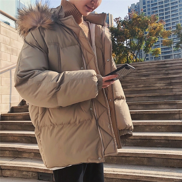 Geaca de iarna barbati moderna cu gluga in mai multe culori