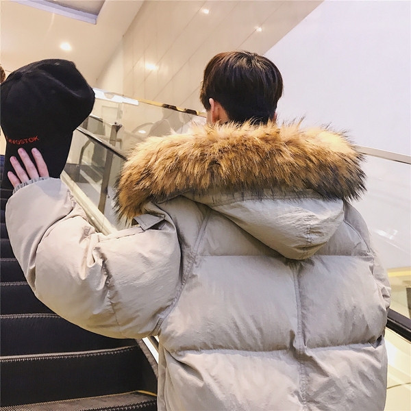 Geaca de iarna barbati moderna cu gluga in mai multe culori