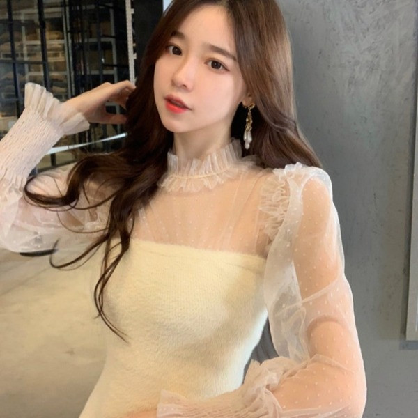 Стилна дамска рокля с дантела