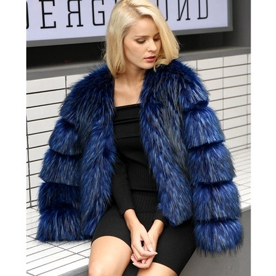 ХИТ Актуално дамско палто къс модел в черен и син цвят 