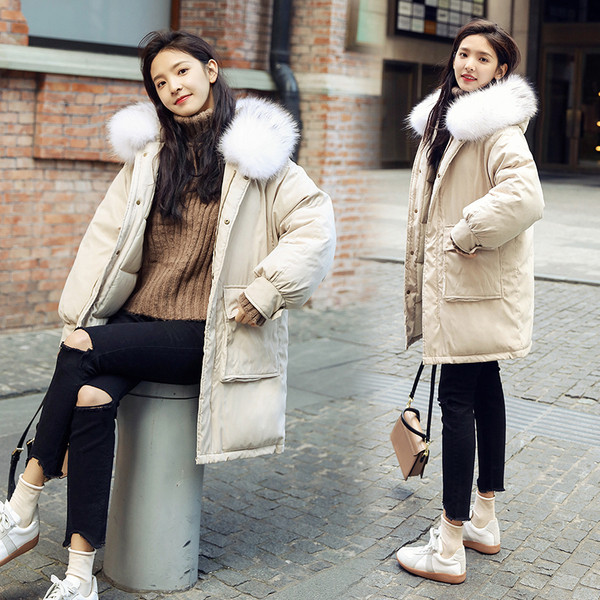 Καθημερινό γυναικείο χειμωνιάτικο μπουφάν με πολύχρωμο χνούδι σε διάφορα χρώματα