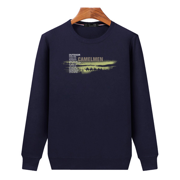 Мъжка блуза с дълъг ръкав и  надпис в шест цвята