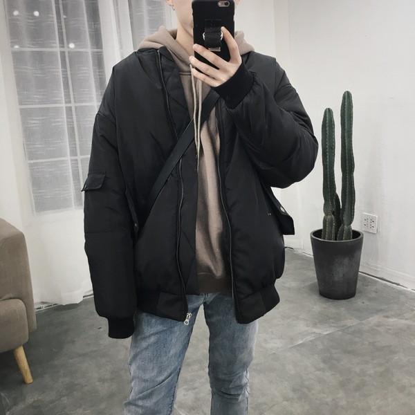 Ежедневно мъжко яке с О-образна яка в зелен и черен цвят