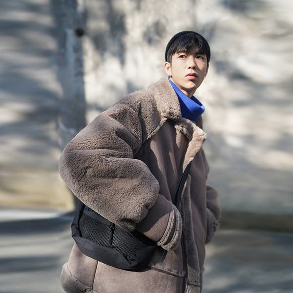 Стилно мъжко зимно яке в два цвята