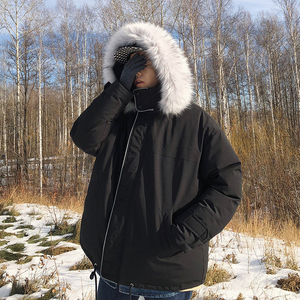 Geaca de zi cu gluga pentru barbati in trei culori