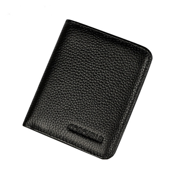 Малък мъжки портфейл от еко кожа в черен и кафяв цвят