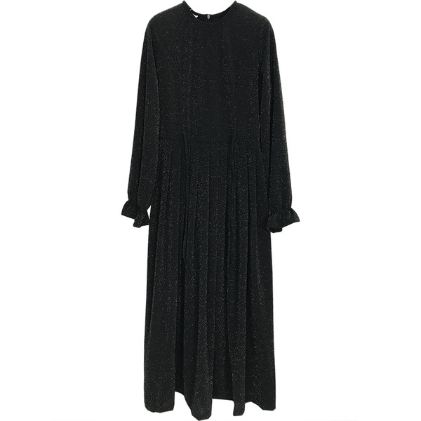 Стилна дамска рокля с еластична талия в няколко цвята