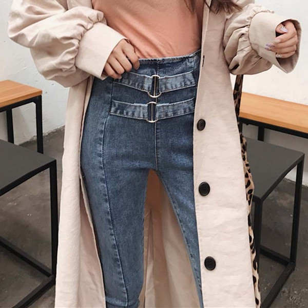 Дамски ежедневни дънки Slim модел в два цвята