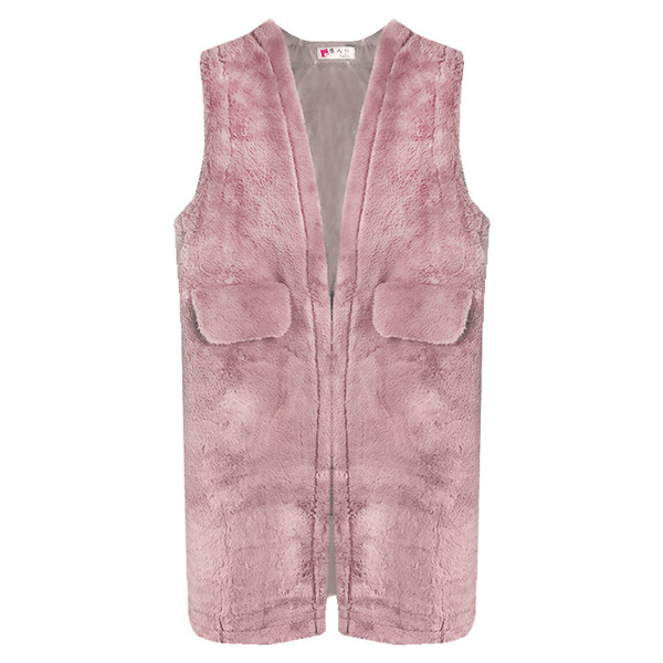 Пухен дамски елек дълъг модел в няколко цвята