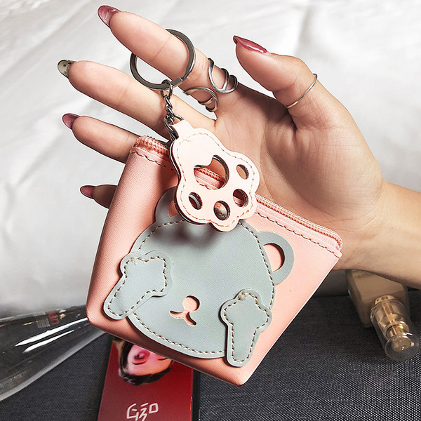 Малко дамско портмоне с цип в четири цвята