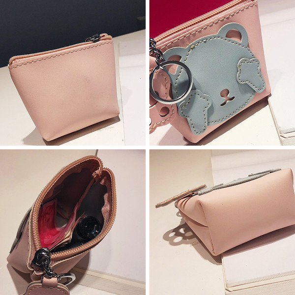 Малко дамско портмоне с цип в четири цвята